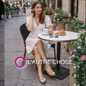 L'AUTRE CHOSE Pony Hair Animal Print Embroidered & Embellished Ballet Flats